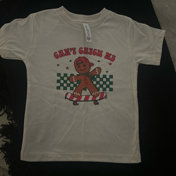 Bella Canvas Other - NWOT TODDLER BOY CHRISTMAS GRAPHIC TEE gingerbread skateboarder holiday shirt 3T